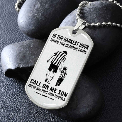 DRB Military Chain Silver Plated 18K Gold Plated Call On Me Son Gift For Your Son