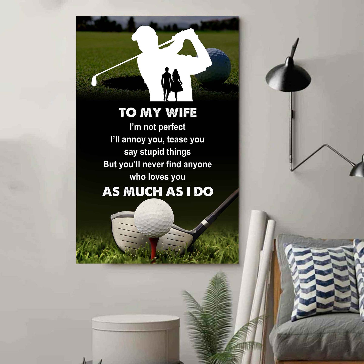 Sport Poster Canvas To My Wife I Am Not Perfect Gift For Your Wife