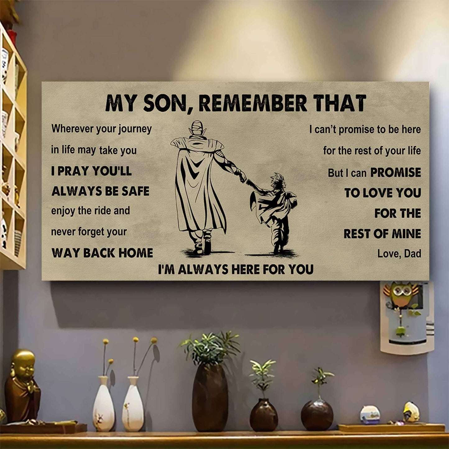 Personalized DRB Poster Canvas - My Son Remember That Never Forget Your Way Back Home