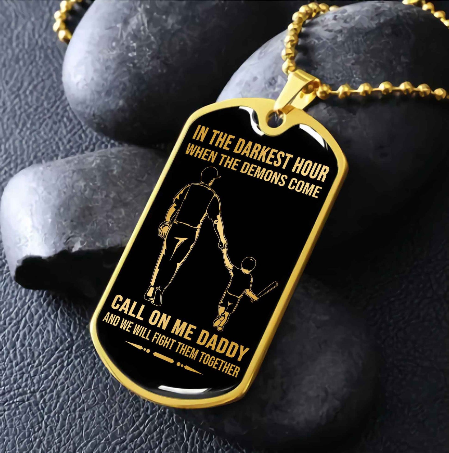 DRB Military Chain Silver Plated 18K Gold Plated Call On Me Daddy Gift For Your Dad