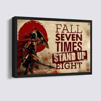 Samurai Poster Canvas Fall Down Seven Times Stand Up Eight