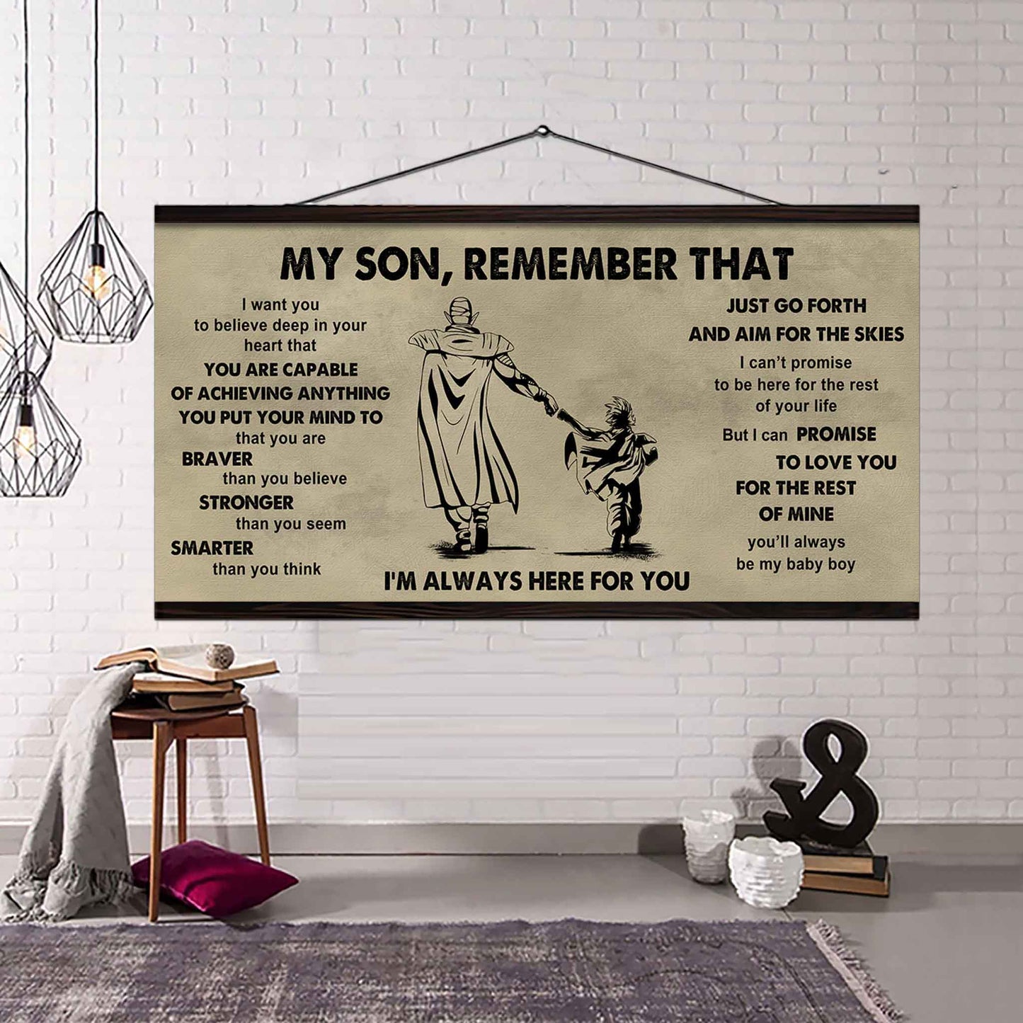 Personalized DRB Poster Canvas - My Son Remember That Just Go Forth And Aim For The Skies