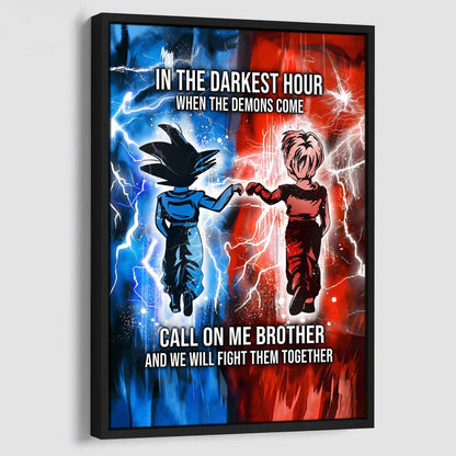 DRB Canvas Wall Art Call On Me Brother And We Will Fight Them Together Gift For Your Friend