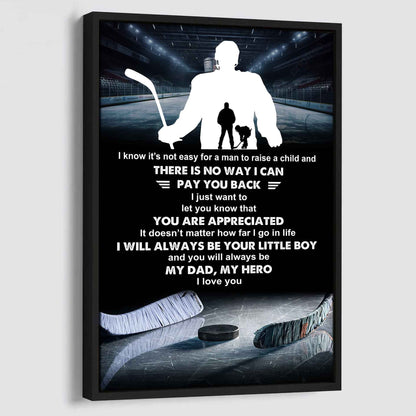 Poster Child Canvas To My Dad I Know It's Not Easy - I Will Always Be Your Little Boy Gift From Son