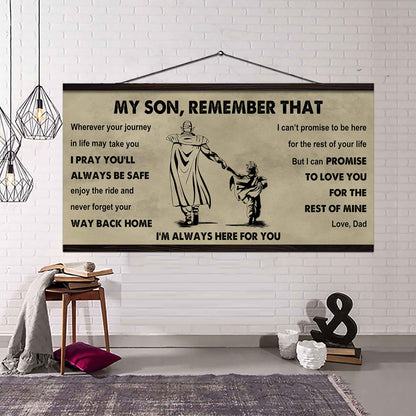 Personalized DRB Poster Canvas - My Son Remember That Never Forget Your Way Back Home