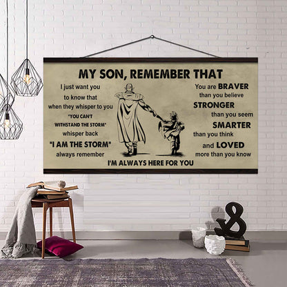 Personalized DRB Poster Canvas - My Son Remember That Whisper Back I Am The Storm