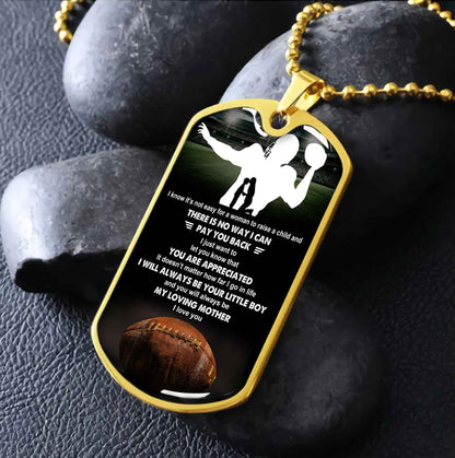 Sport Military Chain 18K Gold Plated Silver Plated To My Mom, To My Dad I Know It's Not Easy I Will Always Be Your Little Boy