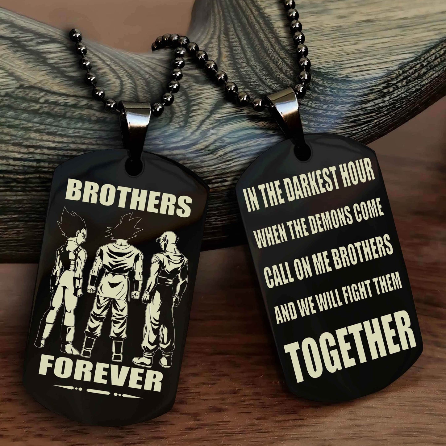 Biker Personalized Double Sided Dog Tag For My Brother - Call On Me Brother And We Will Fight Them Together Gift For Your Friend