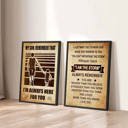 Combo 2 Sport Poster Canvas My Son Remember That - Whisper Back I'm The Storm