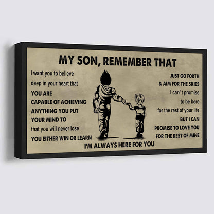 Personalized DRB Poster Canvas - My Son Remember That You Will Never Lose You Either Win Or Learn