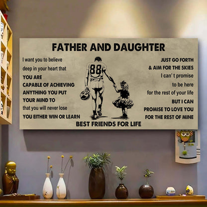 Biker Father And Daughter Best Friends For Life - Ver 2 You Will Never Lose Poster Canvas Gift For Daughter From Father