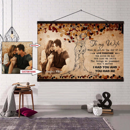 Valentines gifts-Poster canvas-Custom Image- Husband to Wife- When we get to the end of our lives together