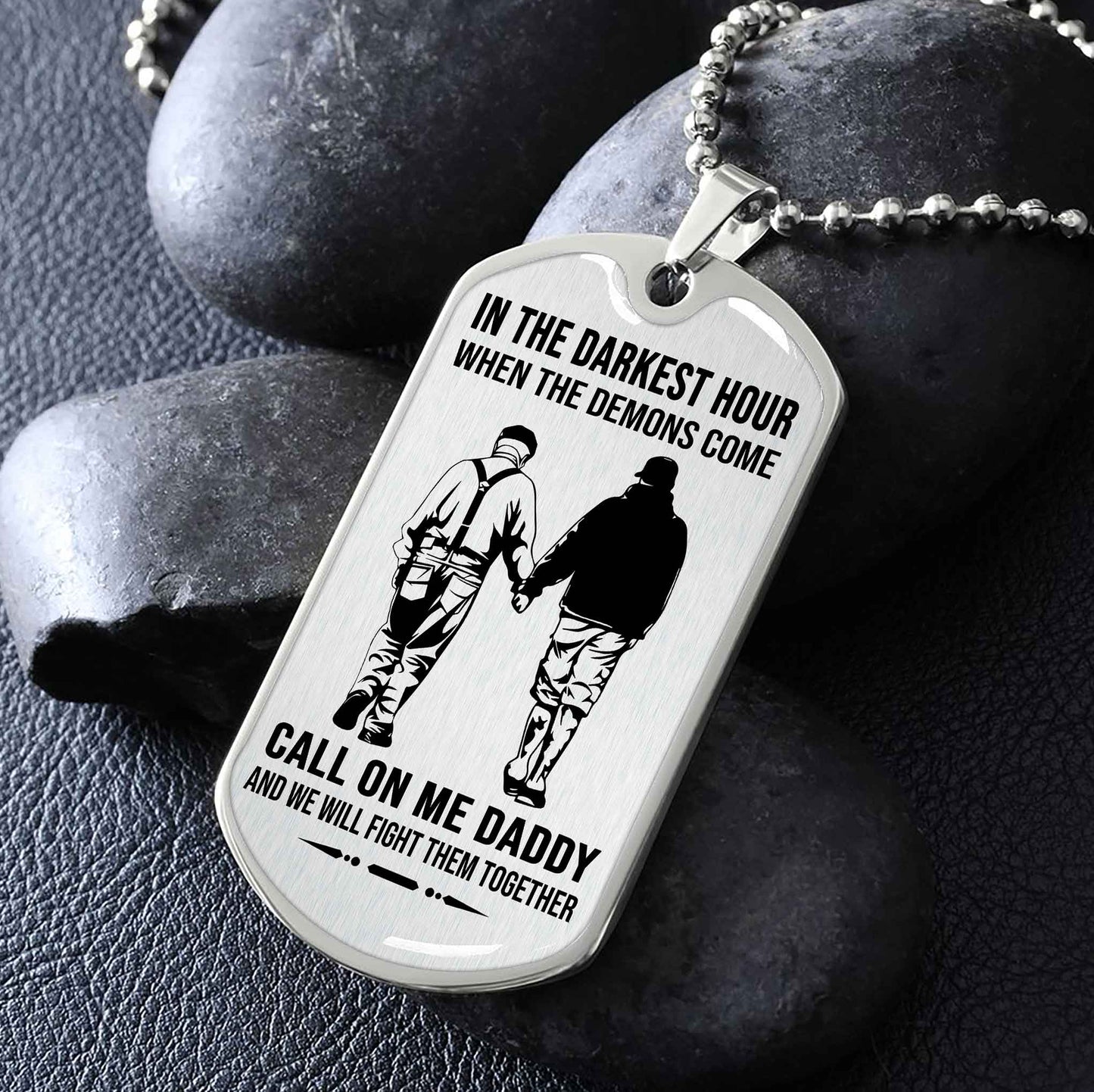 DRB Military Chain Silver Plated 18K Gold Plated Call On Me Daddy Gift For Your Dad