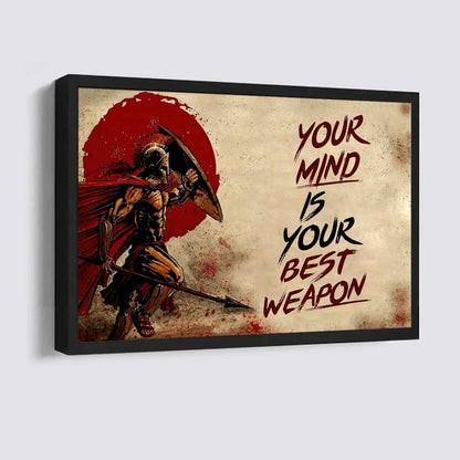 Samurai Poster Canvas Your Mind Is Your Best Weapon Best Gift