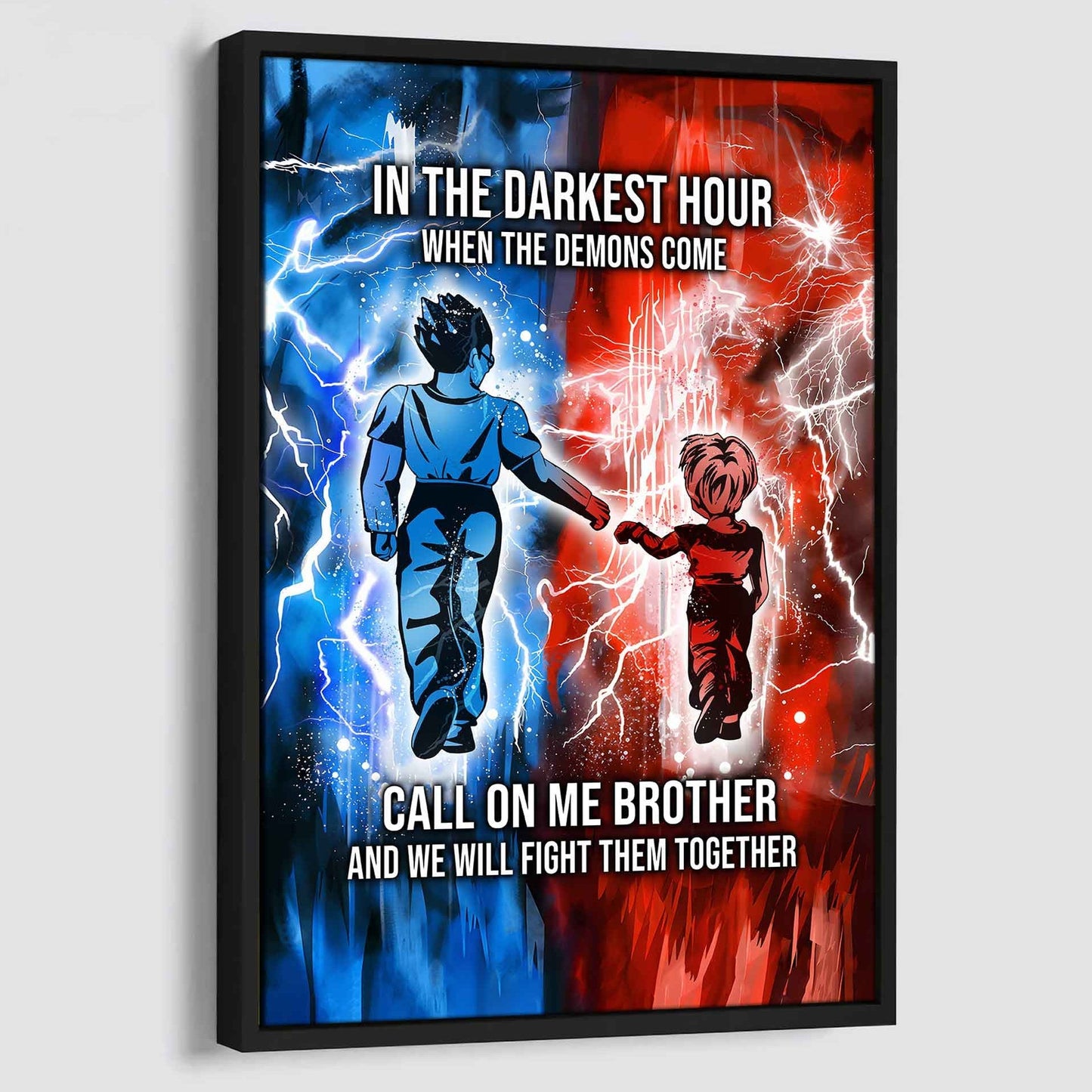 Brother Canvas Wall Art Call On Me Brother And We Will Fight Them Together Gift For Your Friend