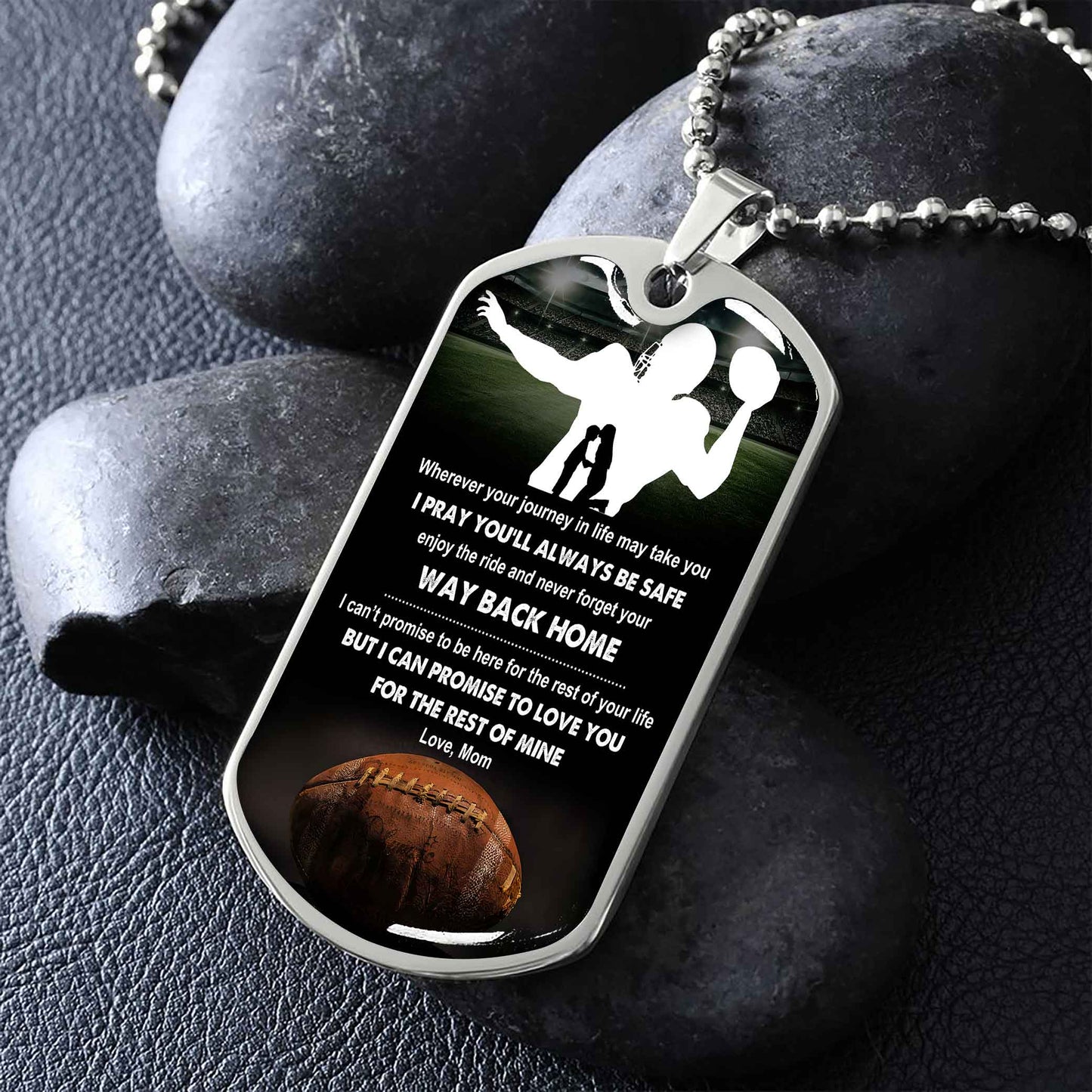 Sport Military Chain 18K Gold Plated Silver Plated To My Son Mom Motivation Message