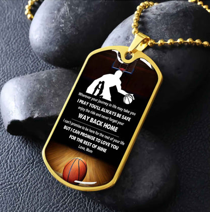 Sport Military Chain 18K Gold Plated Silver Plated To My Son Mom Motivation Message