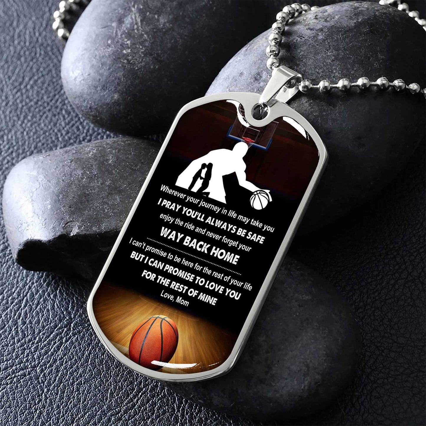 Sport Military Chain 18K Gold Plated Silver Plated To My Son Mom Motivation Message