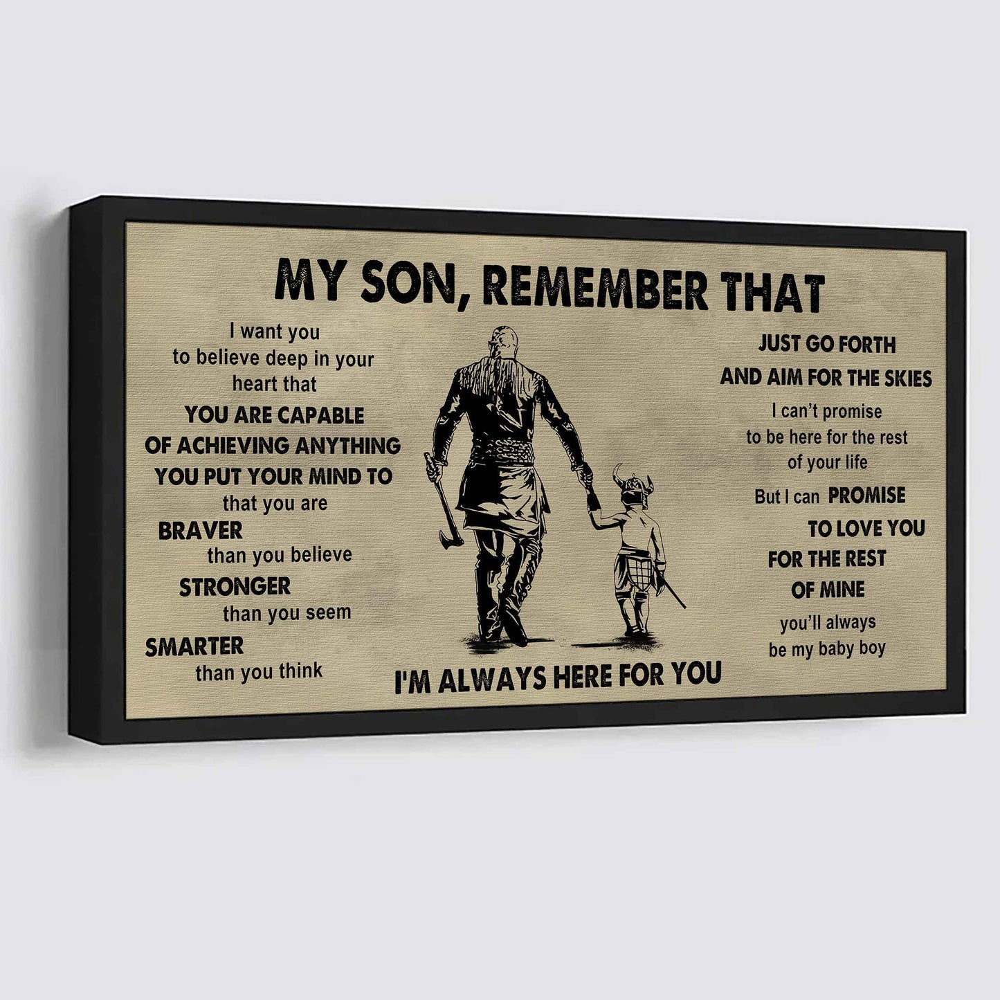 Personalized DRB Poster Canvas - My Son Remember That Just Go Forth And Aim For The Skies