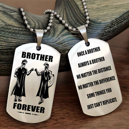 DRB Personalized Double Sided Dog Tag For My Brother - Once A Soldier Always A Soldier