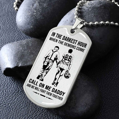 DRB Military Chain Silver Plated 18K Gold Plated Call On Me Daddy Gift For Your Dad