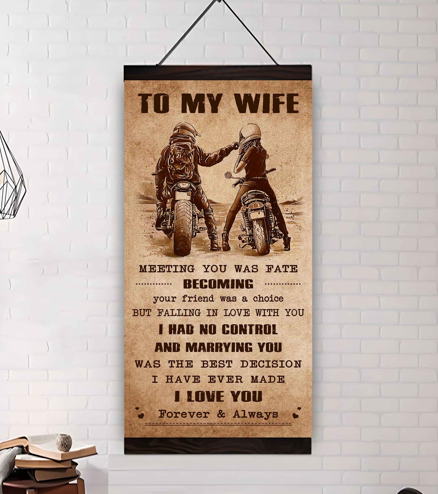Samurai Poster Canvas To My Wife Meeting You Was Fate - I Love You Forever And Always Gift For Your Wife