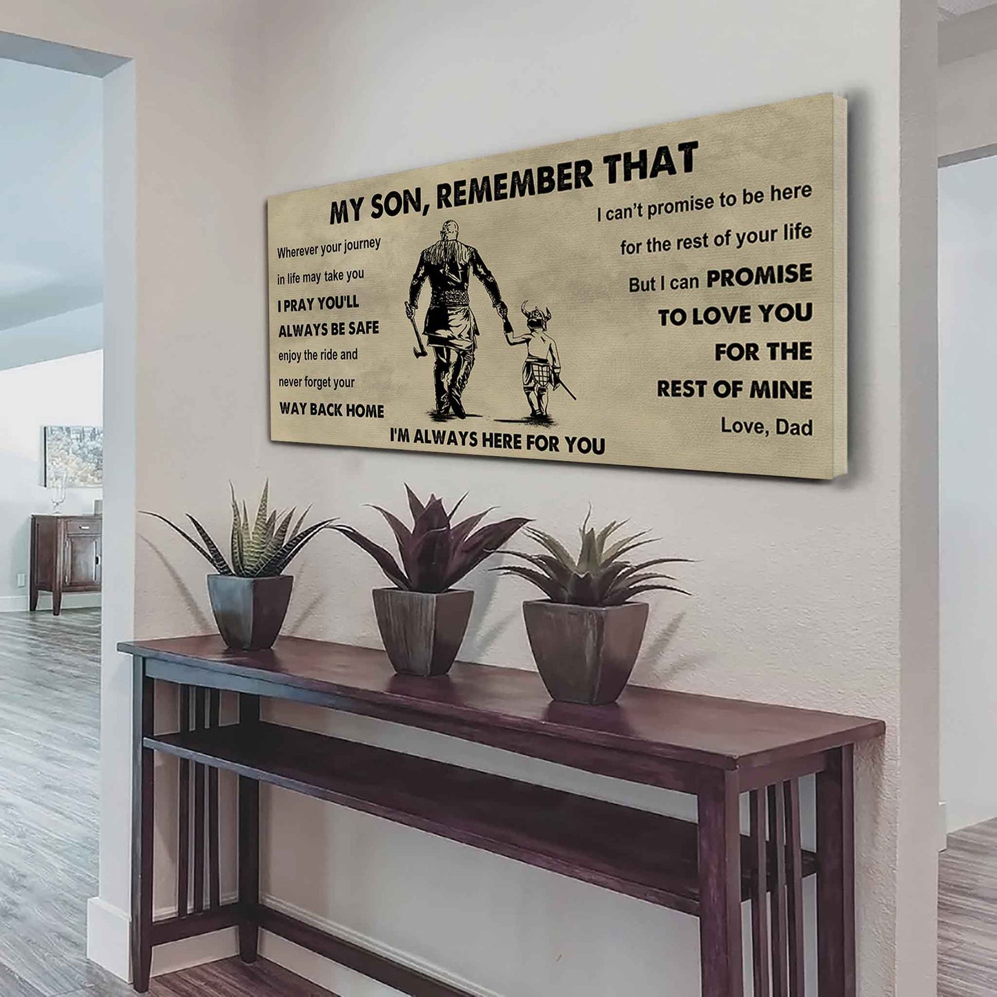 Personalized DRB Poster Canvas - My Son Remember That Never Forget Your Way Back Home