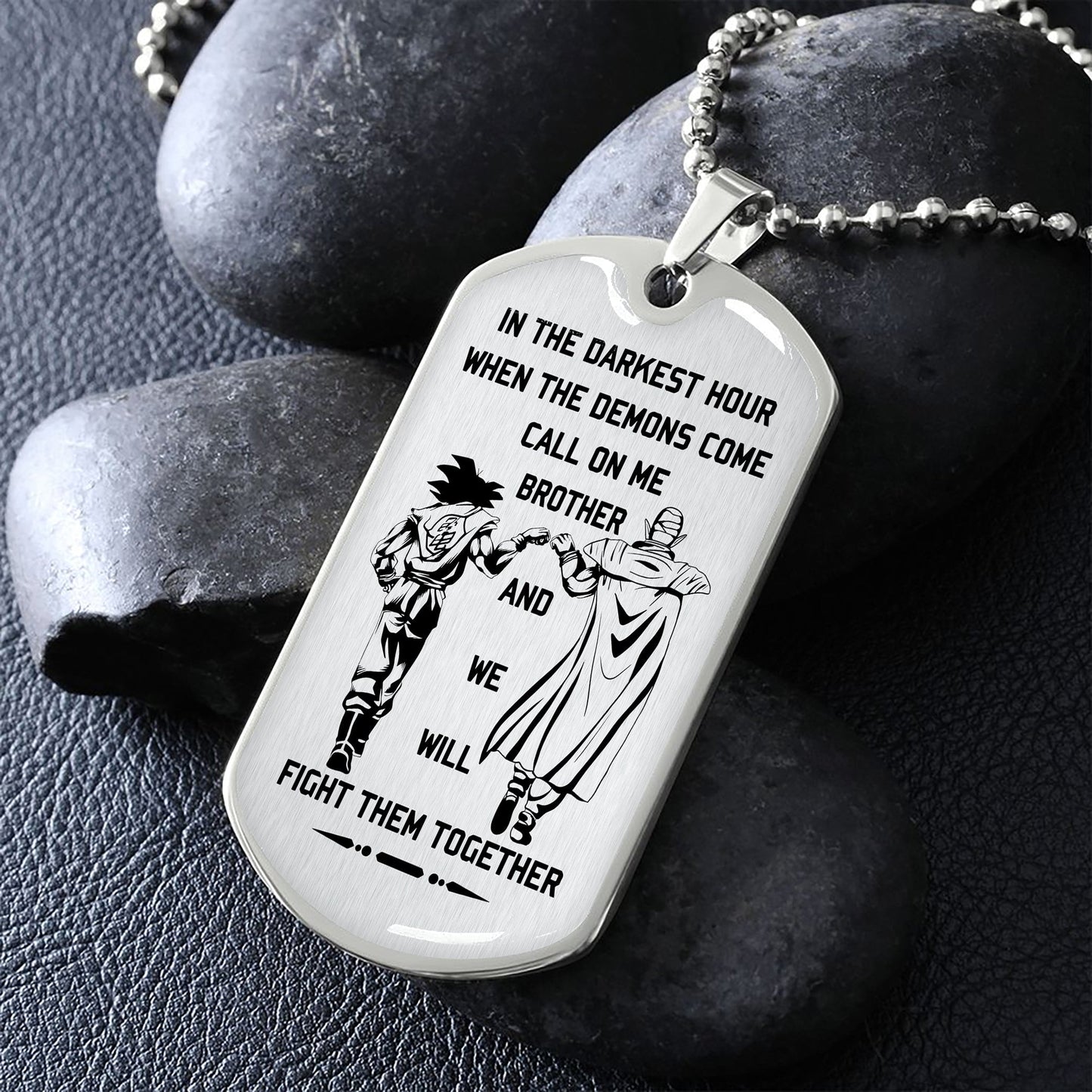 Military Chain Gifts From Brother In The Darkest hour, When the demons come call on me brother and we will fight them together