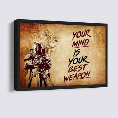 Samurai Poster Canvas Your Mind Is Your Best Weapon Best Gift