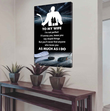Sport Poster Canvas To My Wife I Am Not Perfect Gift For Your Wife