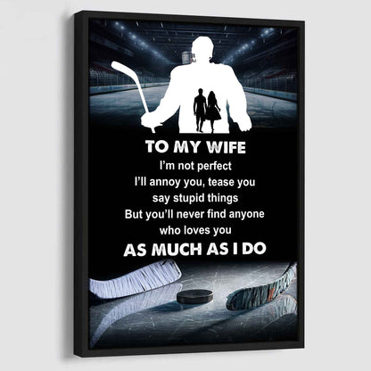 Sport Poster Canvas To My Wife I Am Not Perfect Gift For Your Wife