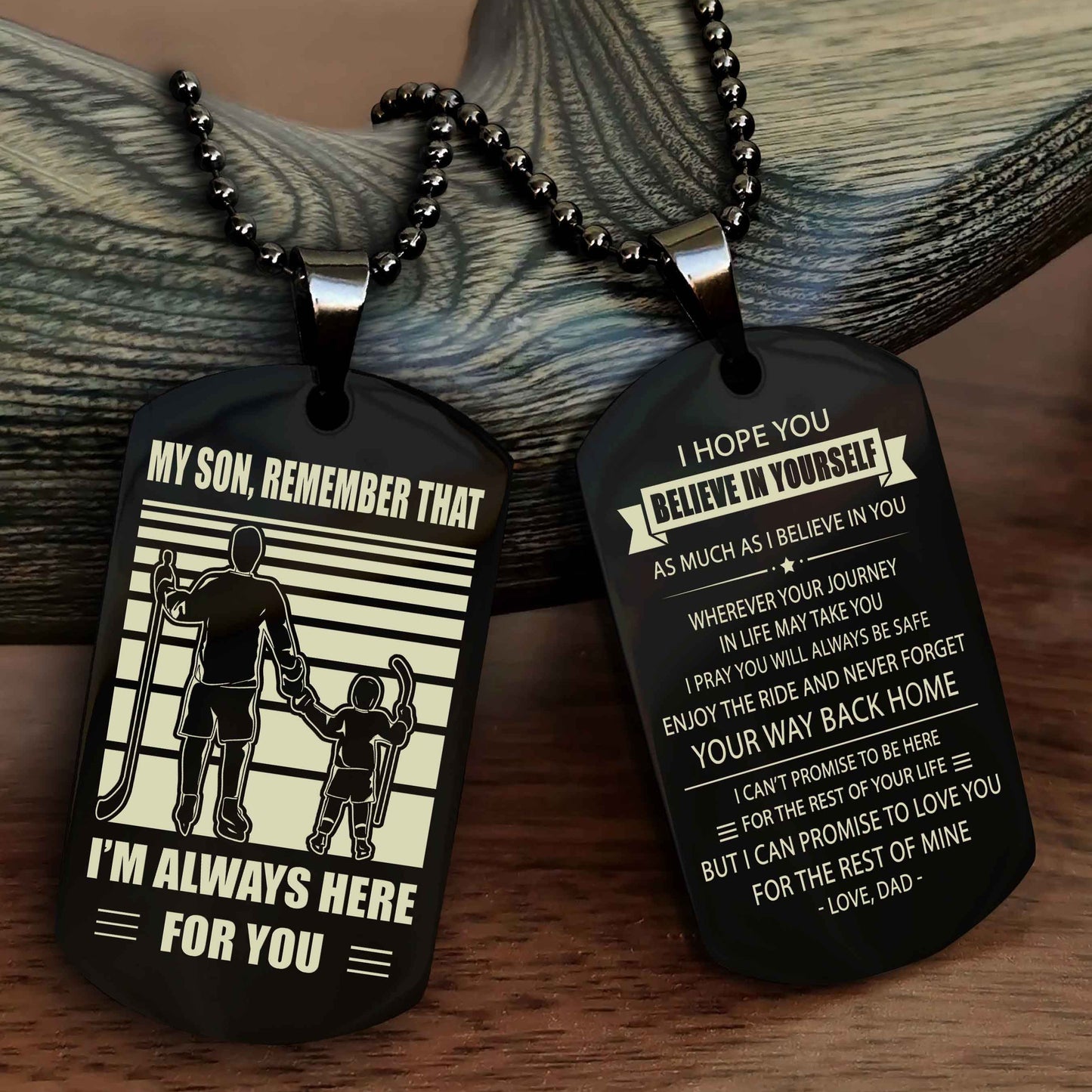 Samurai Personalized Double Sided Dog Tag My Son Remember That I Will Always Here Never Forget Your Way Back Home
