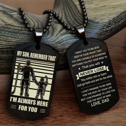 Samurai Personalized Double Sided Dog Tag My Son Remember That I Will Always Here You Will Never Lose You Either Win Or Learn