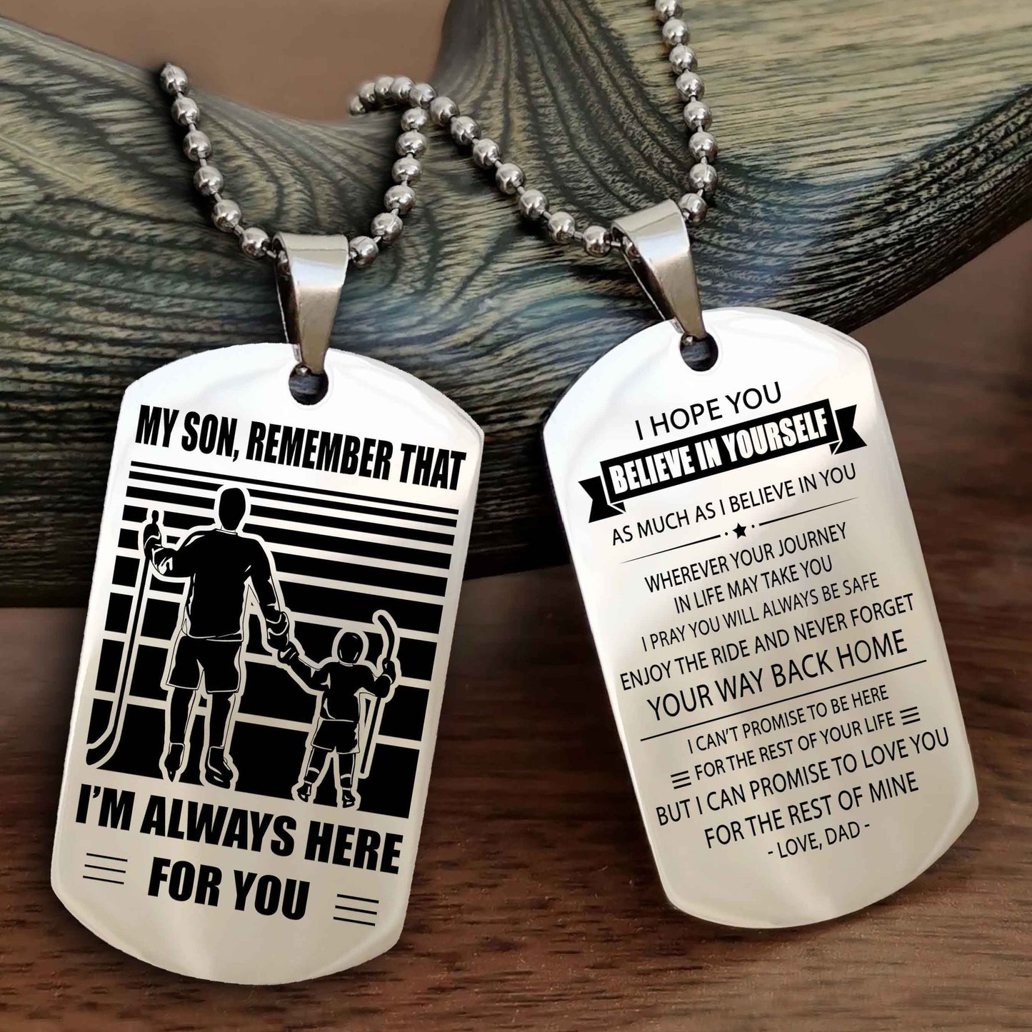 Samurai Personalized Double Sided Dog Tag My Son Remember That I Will Always Here Never Forget Your Way Back Home