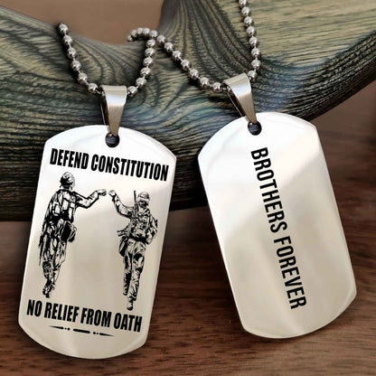 Soldier Personalized Double Sided Dog Tag For My Brother