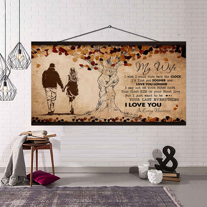 Samurai Poster Canvas To My Wife I Wish I Could Turn Back The Clock - I Love You In Every Universe