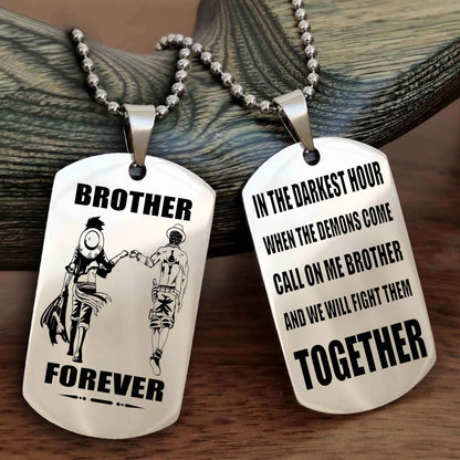 Knight Templar Personalized Double Sided Dog Tag For My Brother - Call On Me Brother And We Will Fight Them Together Gift For Your Friend