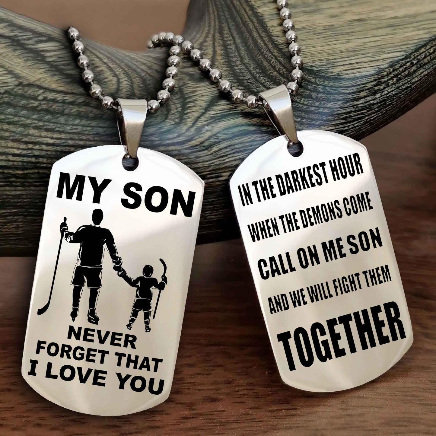DRB Double Sided Dog Tag To My Son Never Forget That I Love You New Version - Call On Me Son And We Will Fight Them Together