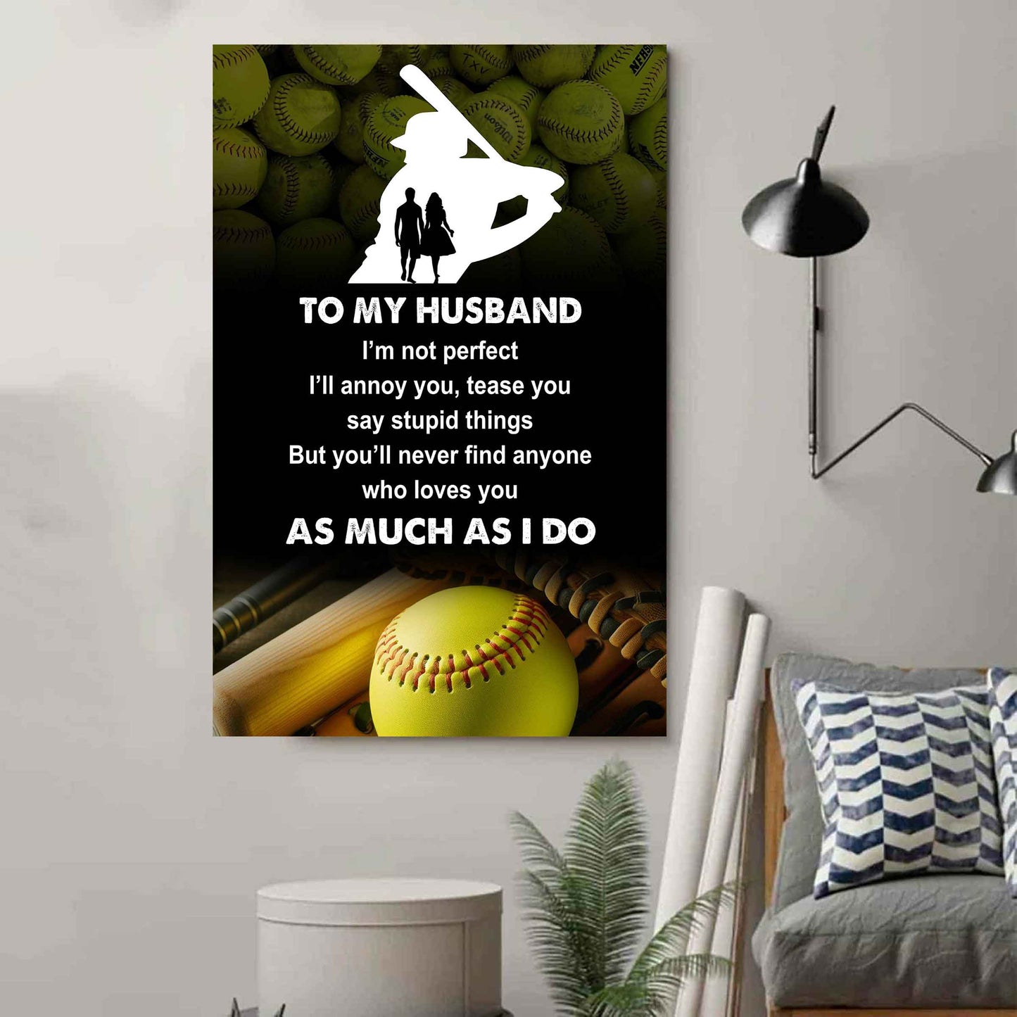 Sport Poster Canvas To My Husband I Am Not Perfect Gift For Husband Loving Gift
