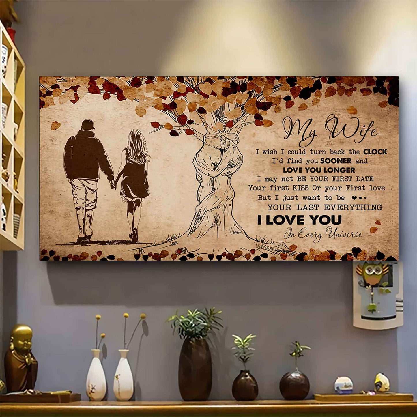 Samurai Poster Canvas To My Wife I Wish I Could Turn Back The Clock - I Love You In Every Universe