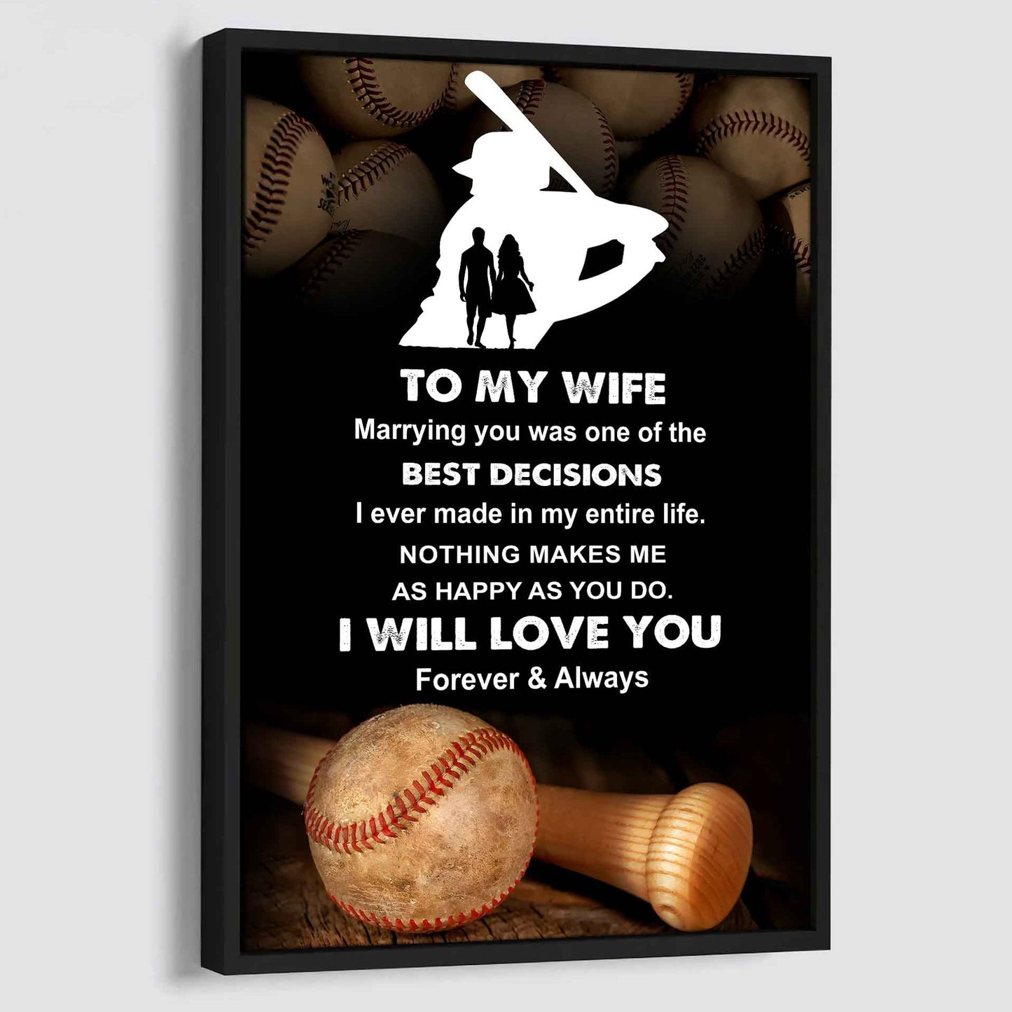 Sport Poster Canvas To My Wife Marrying You Was One Of The Best Decision Gift For Your Wife