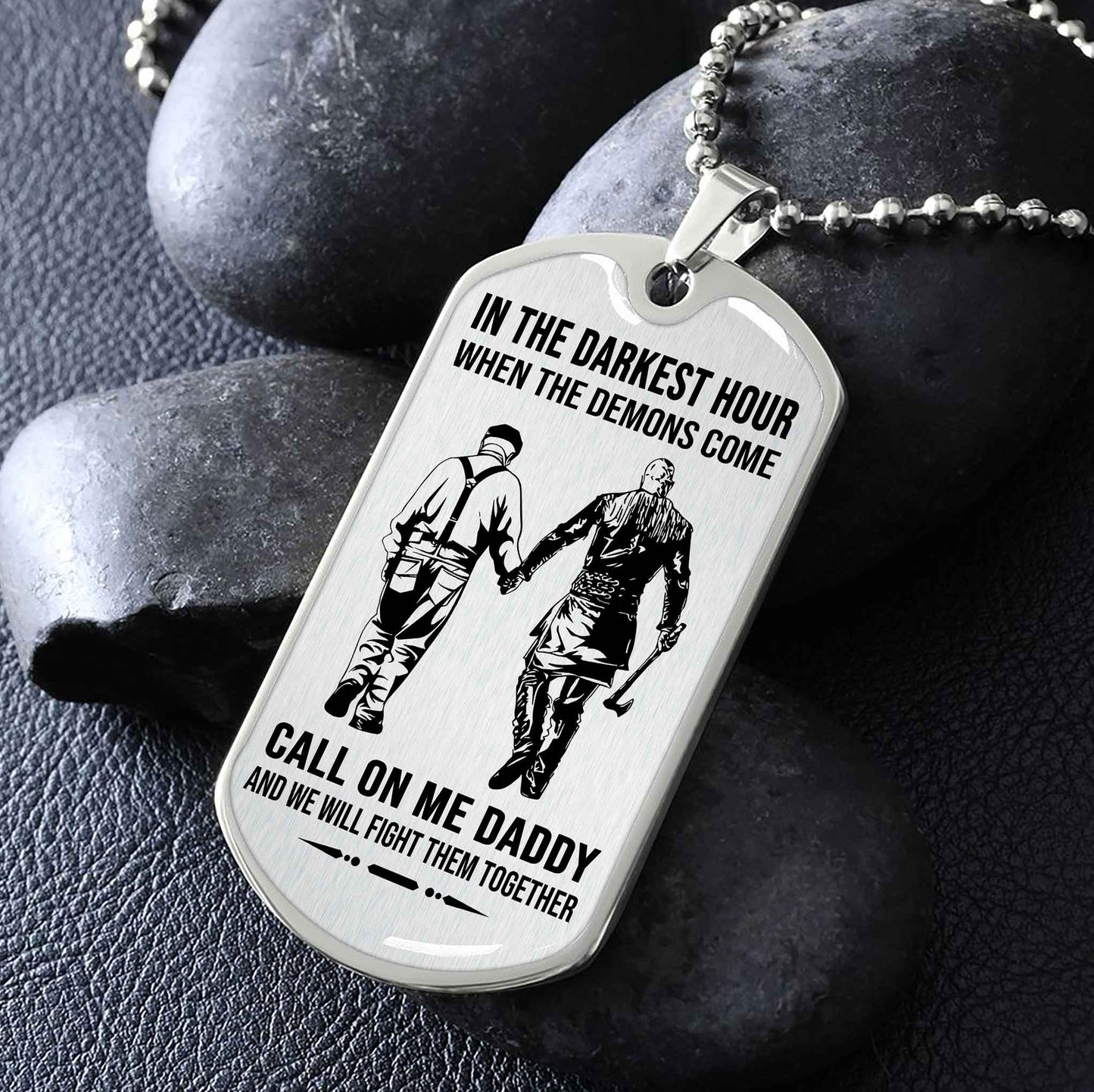 DRB Military Chain Silver Plated 18K Gold Plated Call On Me Daddy Gift For Your Dad