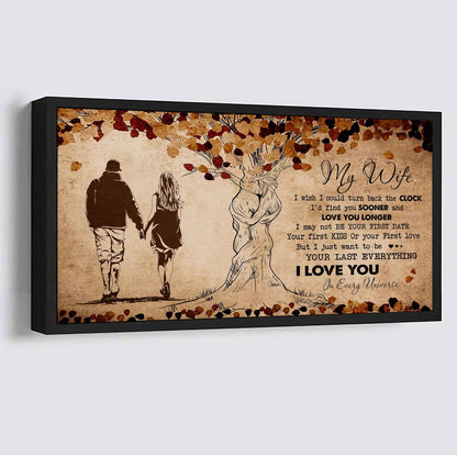 Samurai Poster Canvas To My Wife I Wish I Could Turn Back The Clock - I Love You In Every Universe