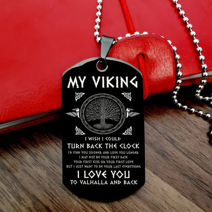 Viking Dog tag wife to husband