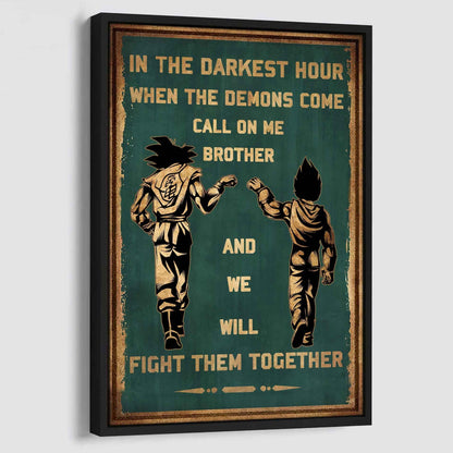 DRB Canvas Wall Art Call On Me Brother And We Will Fight Them Together Gift For Your Friend