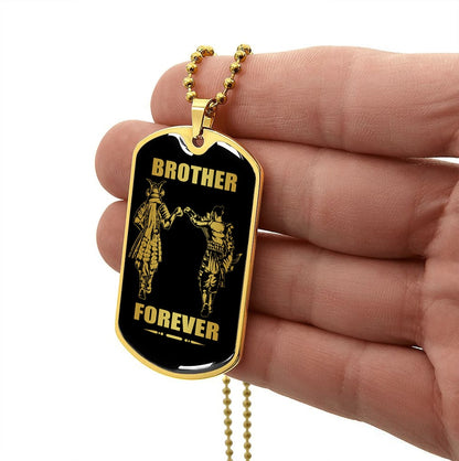 Viking-Military Chain (18K Gold Plated)-gifts from brother, n the darkest hour, When the demons come call on me brother and we will fight them together