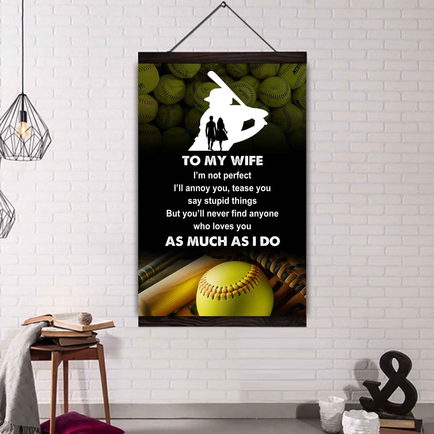 Sport Poster Canvas To My Wife I Am Not Perfect Gift For Your Wife