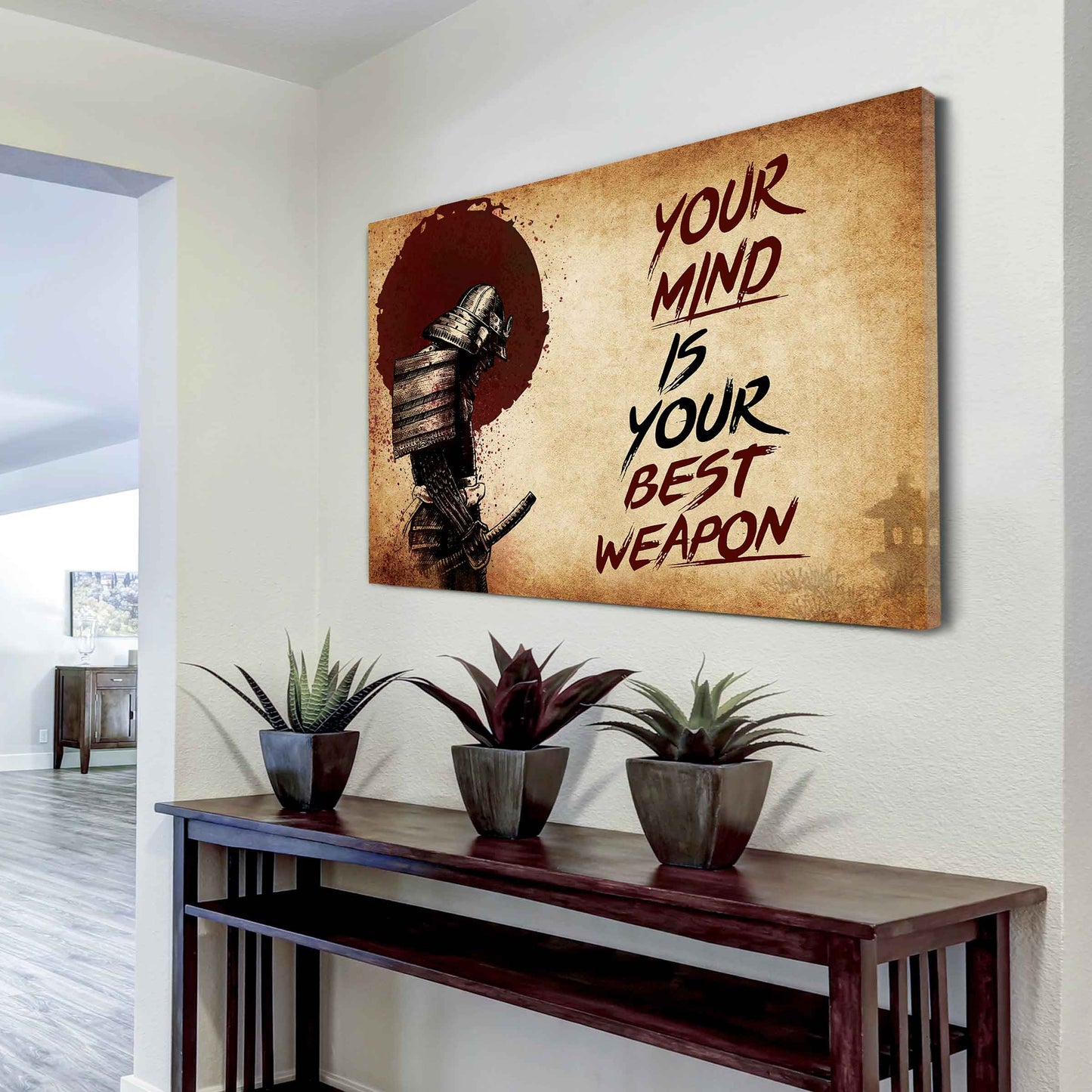 Samurai Poster Canvas Your Mind Is Your Best Weapon Best Gift