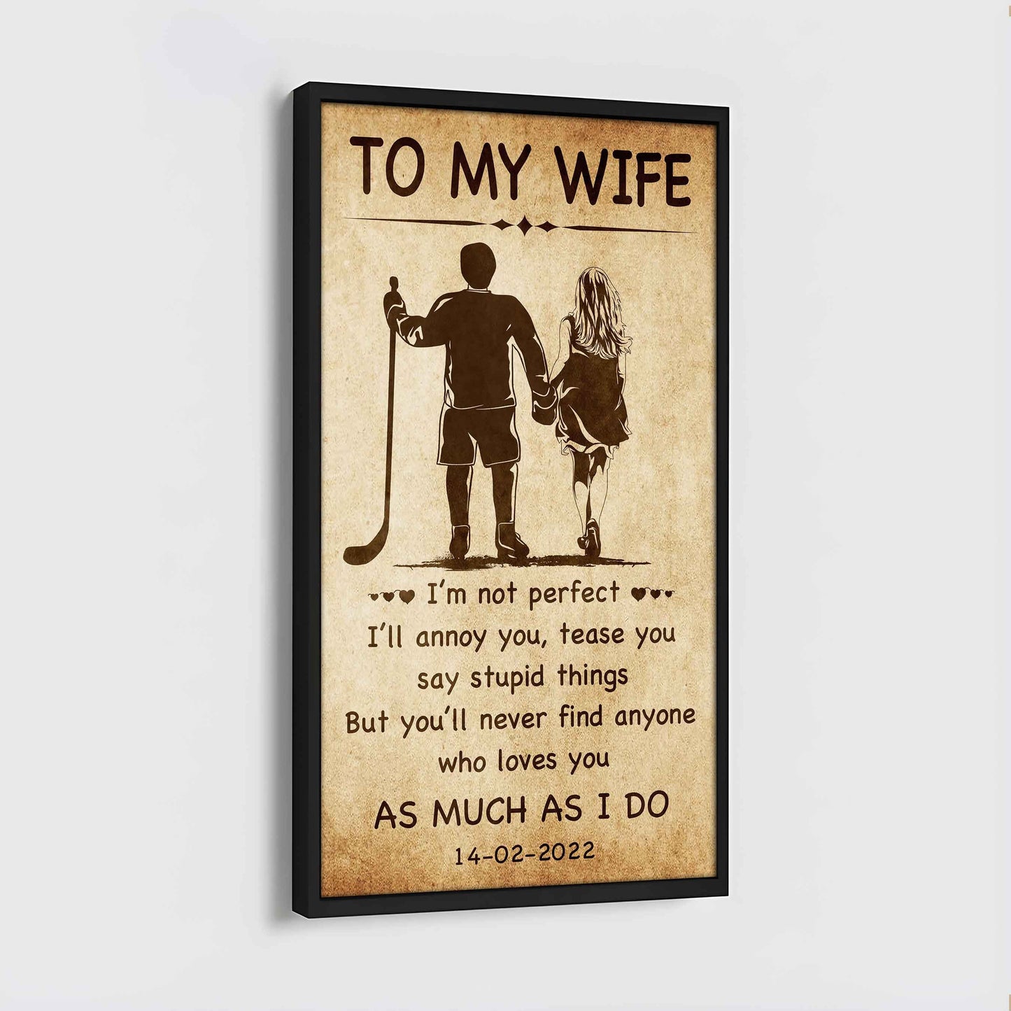 Family Poster Canvas To My Wife - I Am Not Perfect