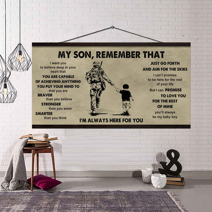 Personalized Sport Poster Canvas - My Son Remember That Just Go Forth And Aim For The Skies